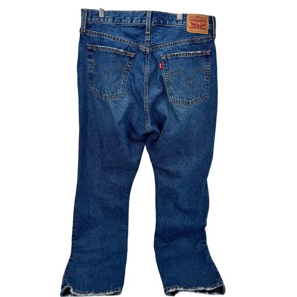 Levi's 501 Jeans Mens 32x30 (33x30 ACTUAL) Distressed Button Fly Blue Denim - Picture 3 of 13